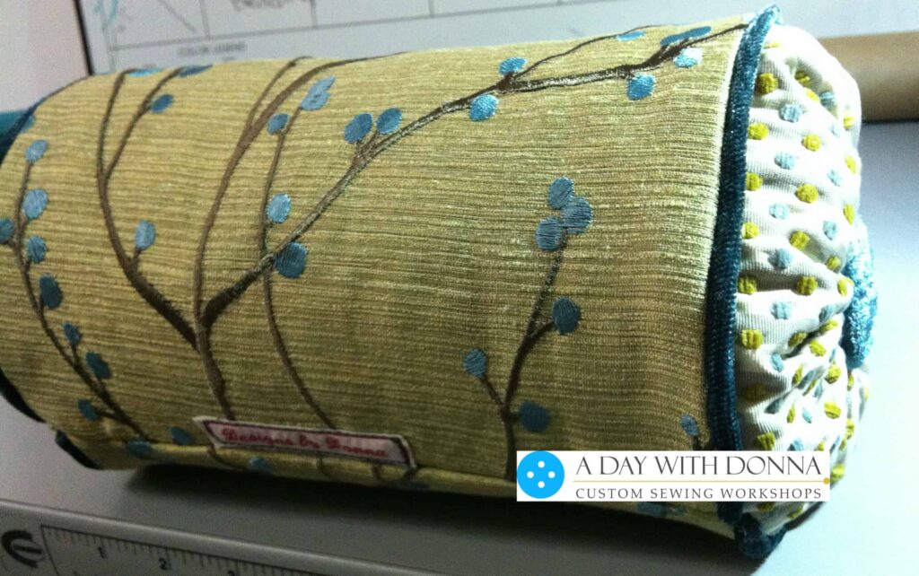 Bolster Pillow With Contrast Button Ends Designs by Donna Atlanta