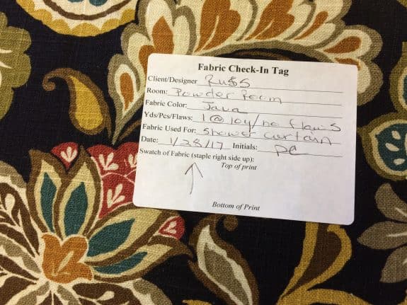 Fabric Check-In Tag