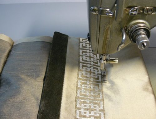 Difficult Fabrics – Silk Velvet Banding on Drapery Lead Edge