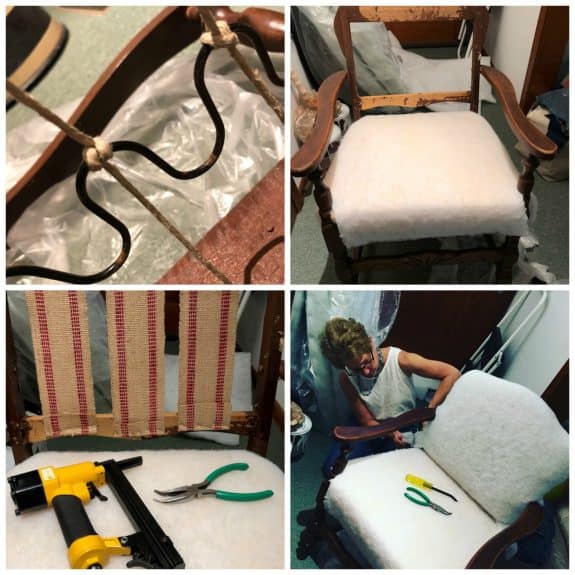 Day 1 of the upholstery workshop