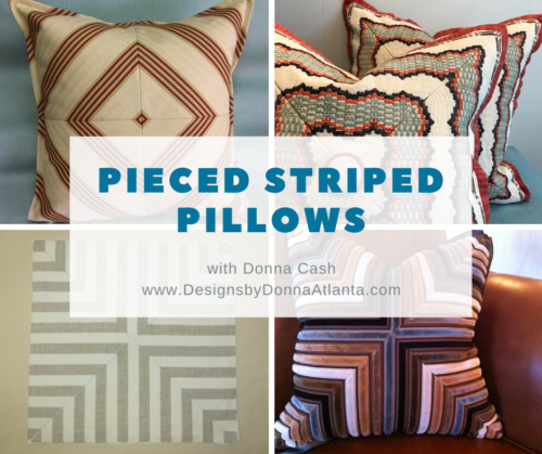 pieced striped pillows